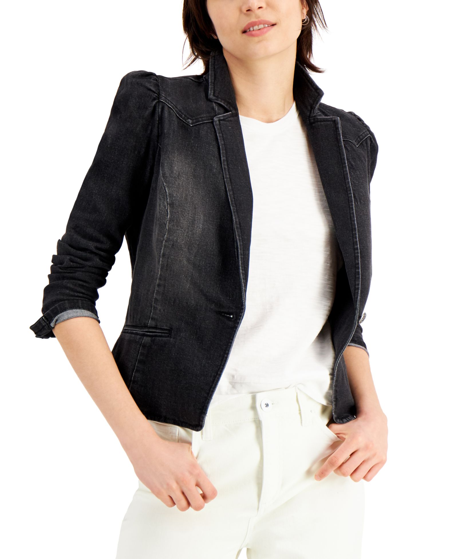 I.N.C. International Concepts Women's Puff-Sleeve Blazer, Created for Macy's