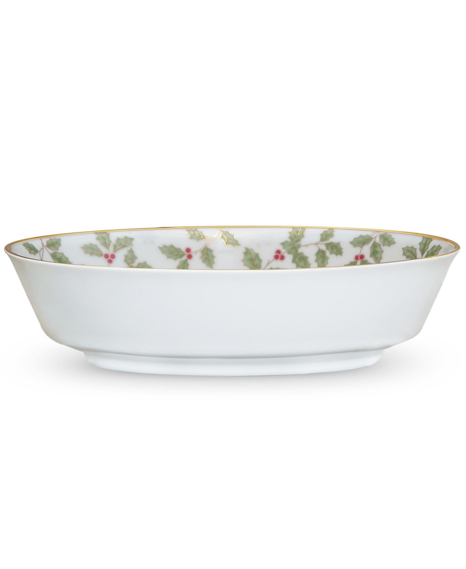 Овальная салатница Noritake Holly & Berry Gold, 32 oz.