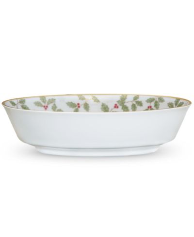 Овальная салатница Noritake Holly & Berry Gold, 32 oz.