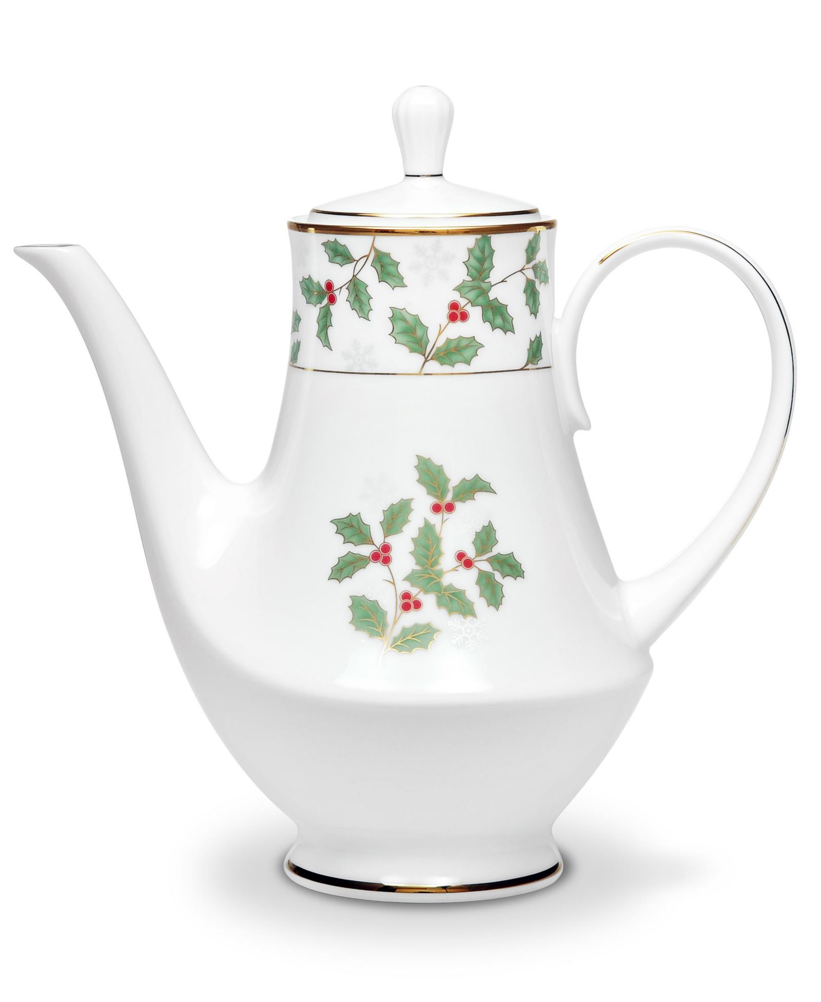 Noritake Holly & Berry Gold Coffee Server, 49 oz.