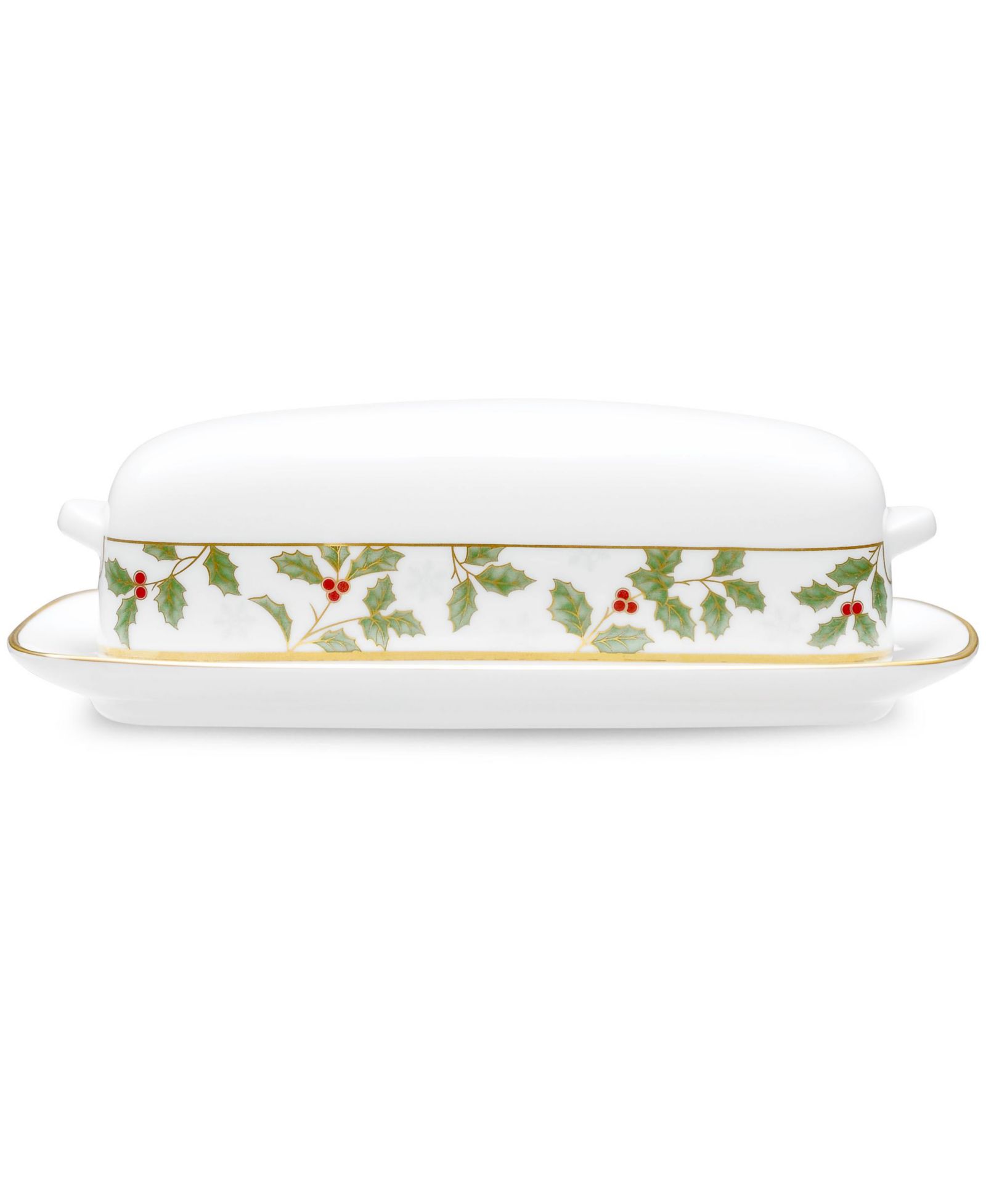 Масленка Noritake Holly & Berry Gold Covered, 8"