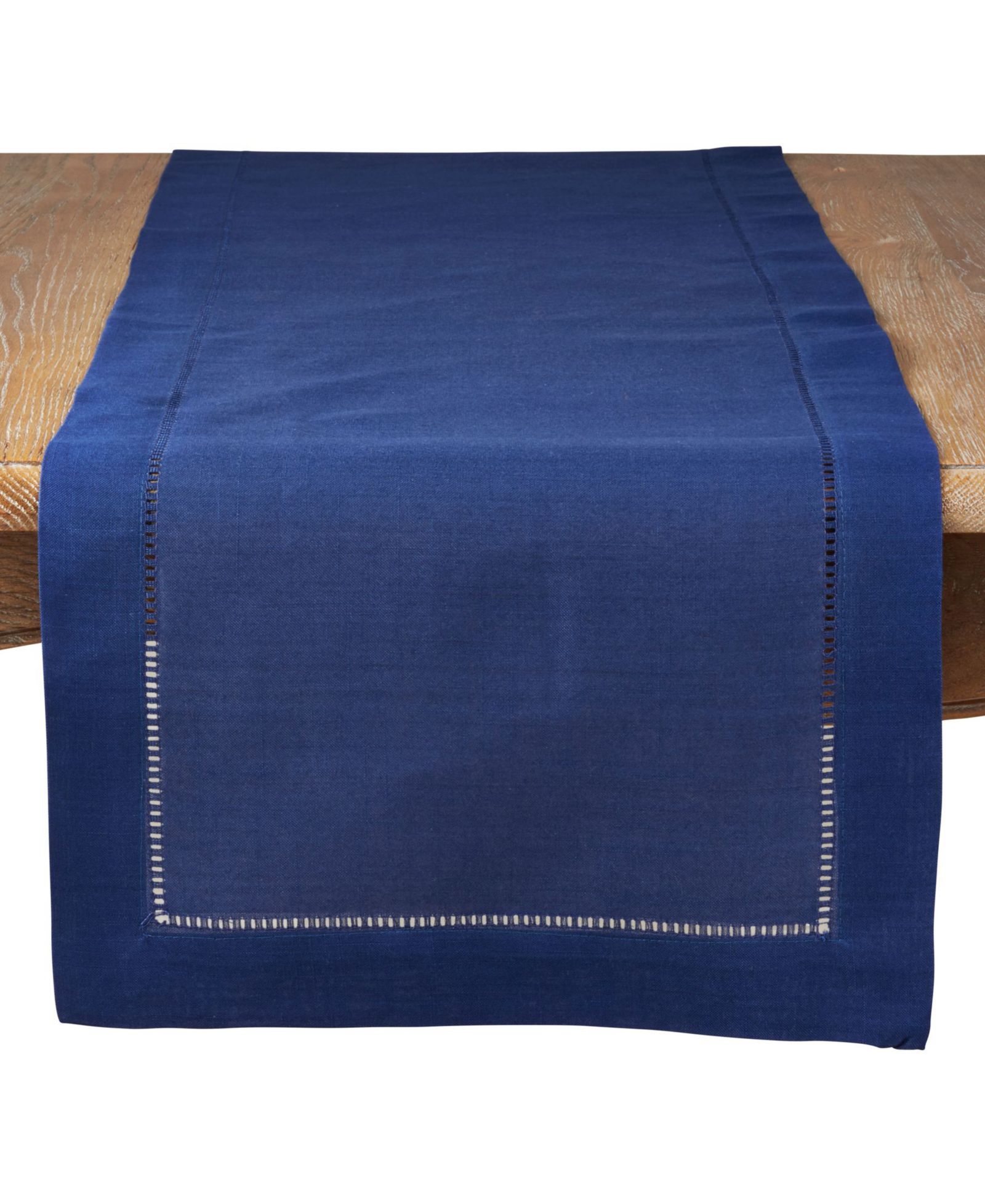 Saro Lifestyle Classic Hemstitch Border Table Runner, 16" x 90"