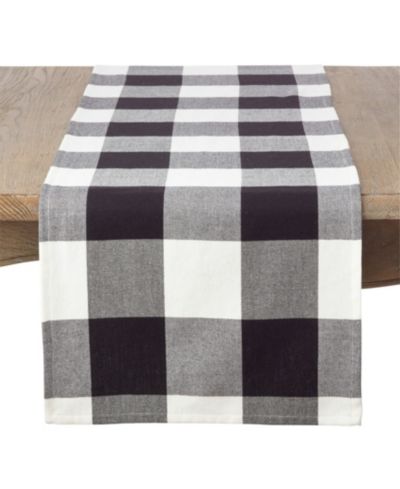 Дорожка на стол Saro Lifestyle Cotton с узором Buffalo Plaid, 16" x 90"