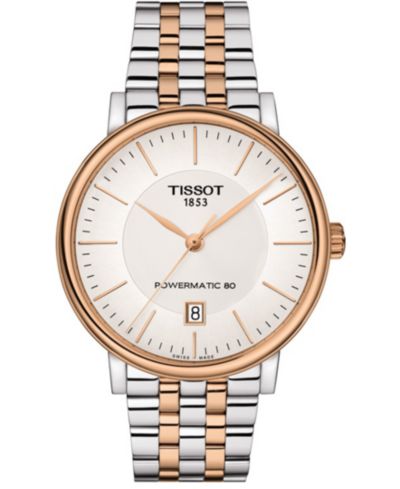 Tissot Мужские швейцарские автоматические часы T-Classic Carson Powermatic 80 из нержавеющей стали 40mm