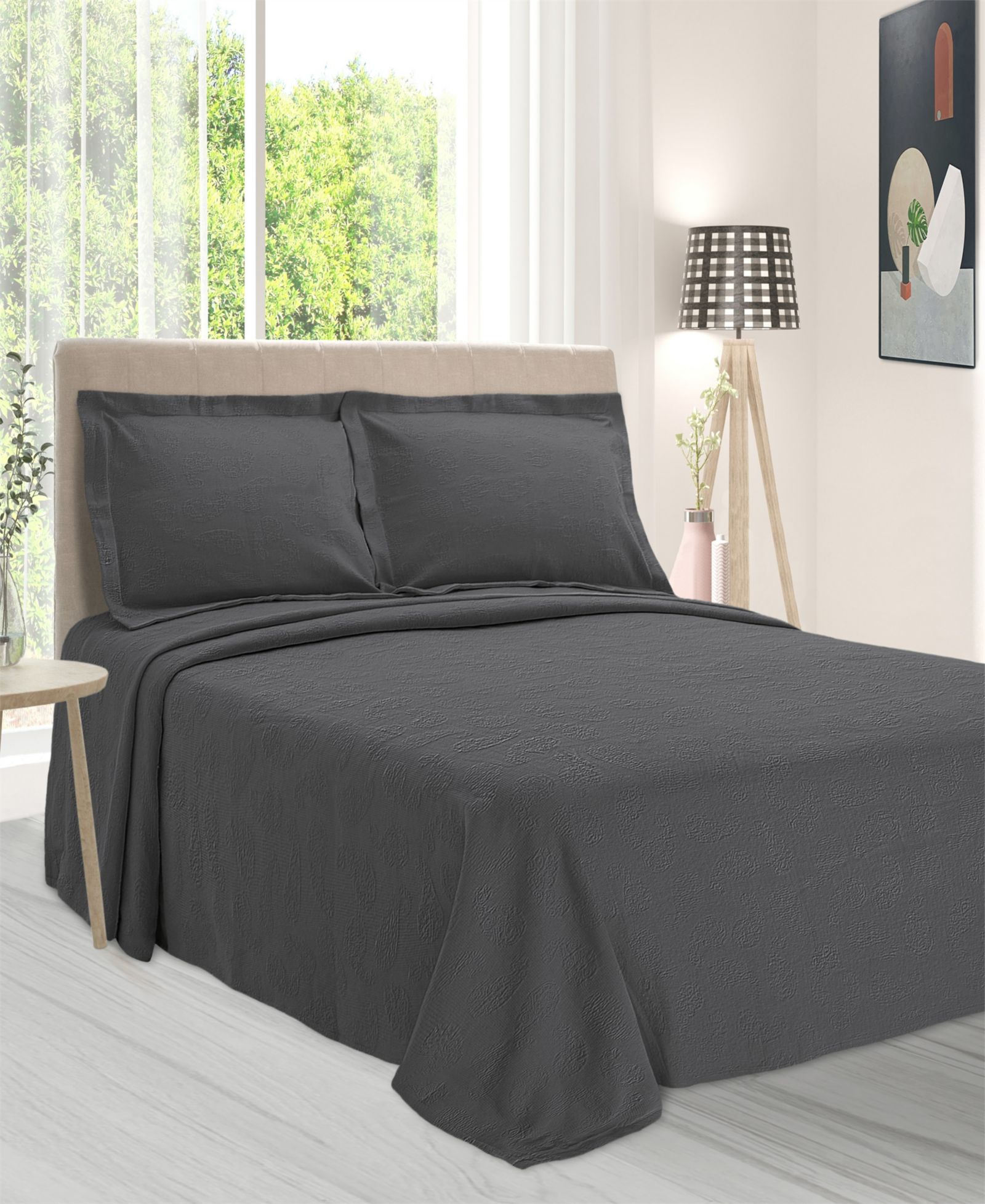 Комплект покрывала Superior 100% Cotton Paisley Matelasse All-Season, 3-Piece, King