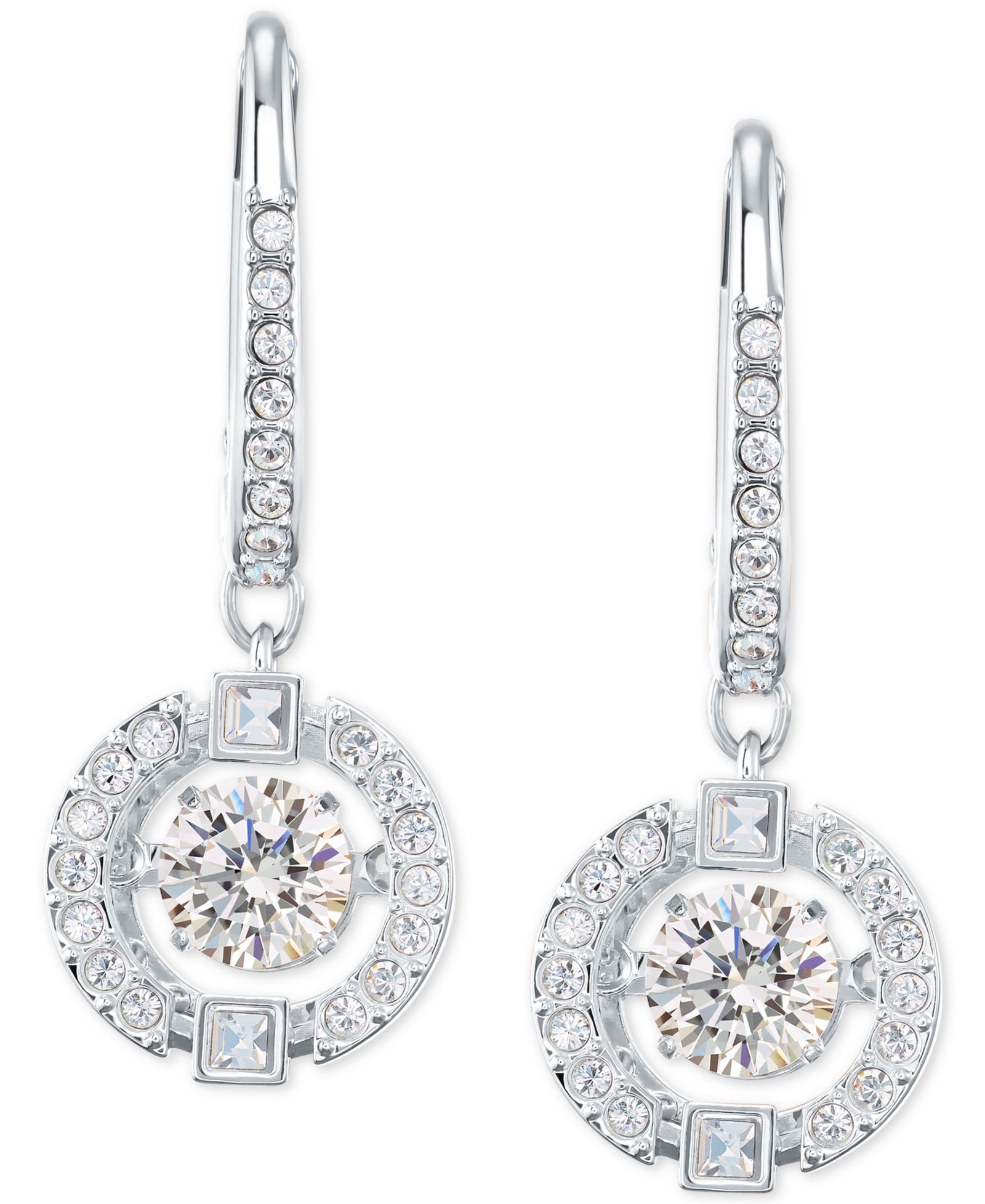 Серьги Swarovski Silver-Tone Caged Crystal Drop