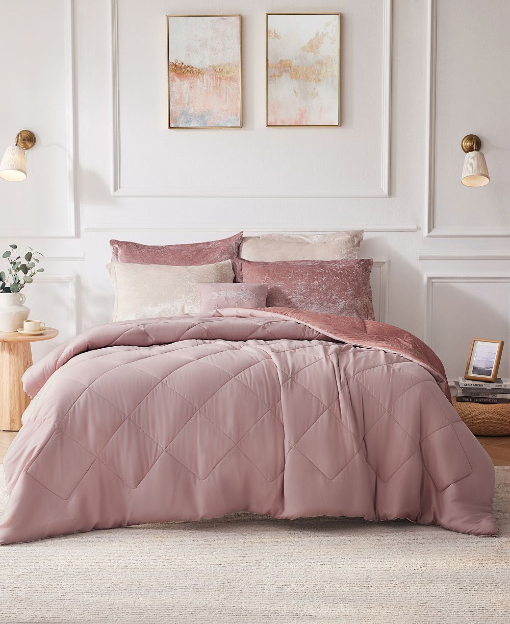 Intelligent Design Felicia Velvet 4-Piece Duvet Cover Set, Full/Queen