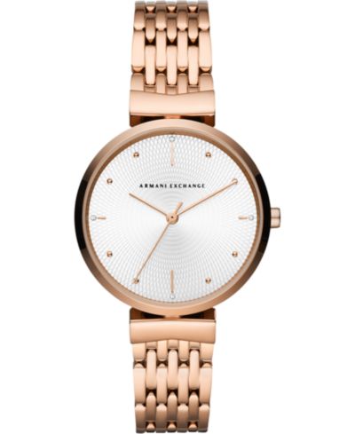 A|X Armani Exchange Женские часы на браслете из нержавеющей стали цвета Rose Gold 36mm