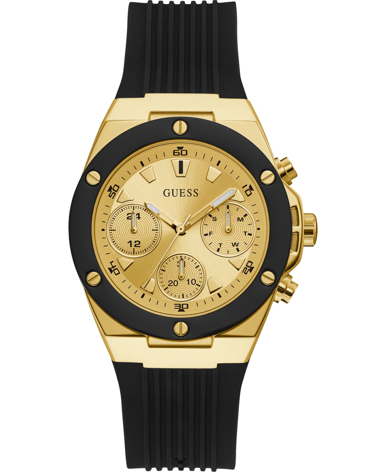 GUESS Унисекс часы Black Silicone Strap 39mm