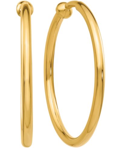 Серьги-клипсы Skinny Hoop 14k Gold