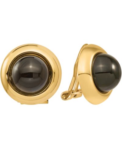 Серьги-клипсы Onyx в 14k Gold