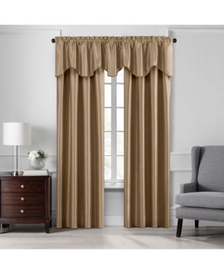 Elrene Home Fashions декоративная занавеска на окно Colette Faux Silk Scalloped