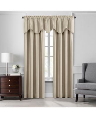 Elrene Home Fashions декоративная занавеска на окно Colette Faux Silk Scalloped