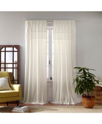 Elrene Home Fashions полупрозрачная тюль Elrene Calypso MacramA Tassel
