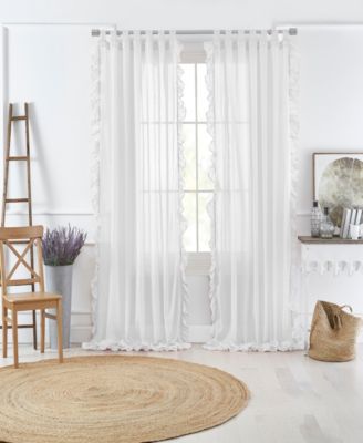 Elrene Home Fashions прозрачная тюлевая занавеска Bella Tab-Top с рюшами