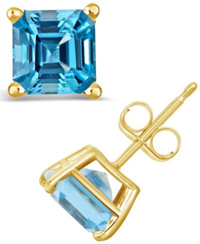 Серьги-гвоздики Garnet (2-1/2 ct. t.w.) в 14K Yellow Gold