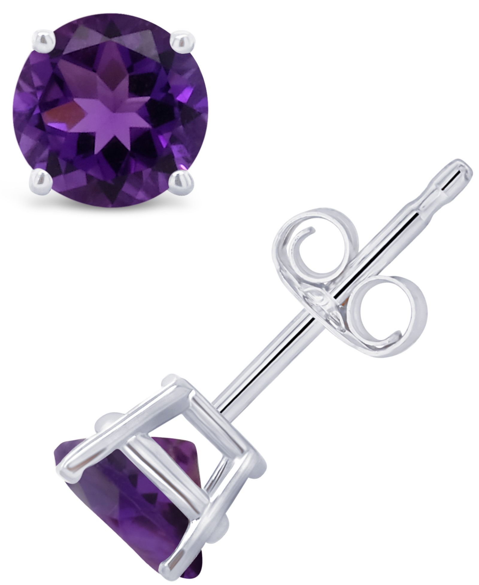 Amethyst (9/10 ct. t.w.) Stud Earrings in 14K White or Yellow Gold