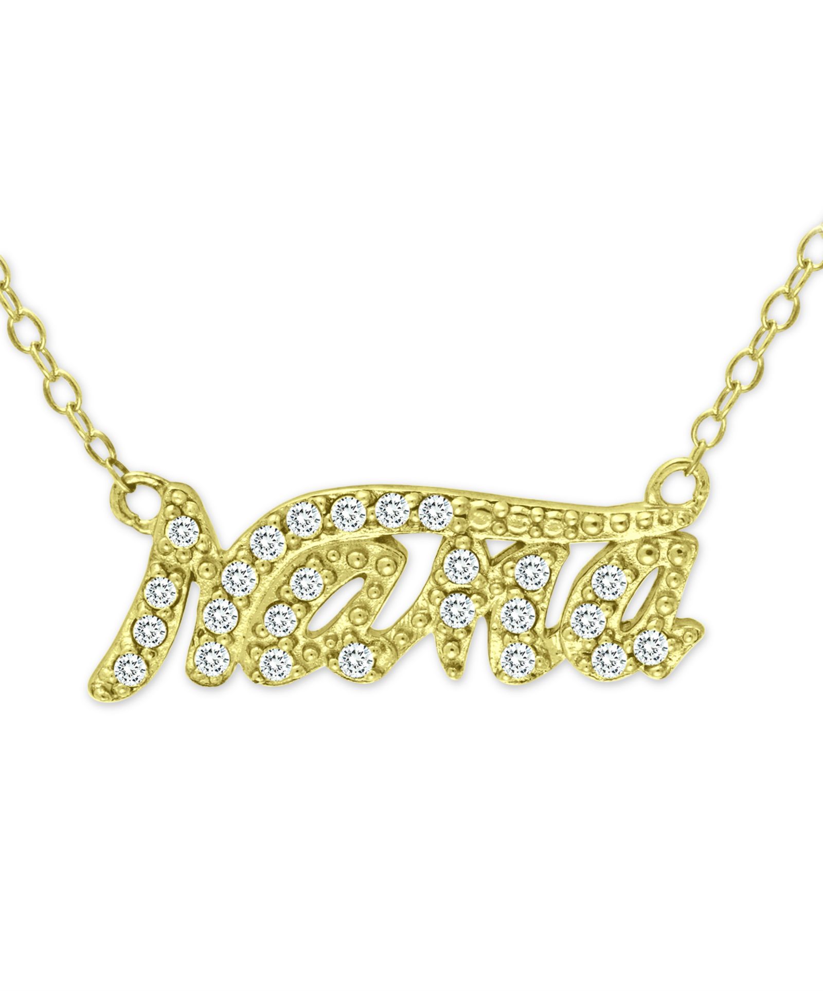 Giani Bernini кулон-подвеска Nana с кубическим цирконием в позолоченном серебре Sterling Silver, 16" + 2" extender