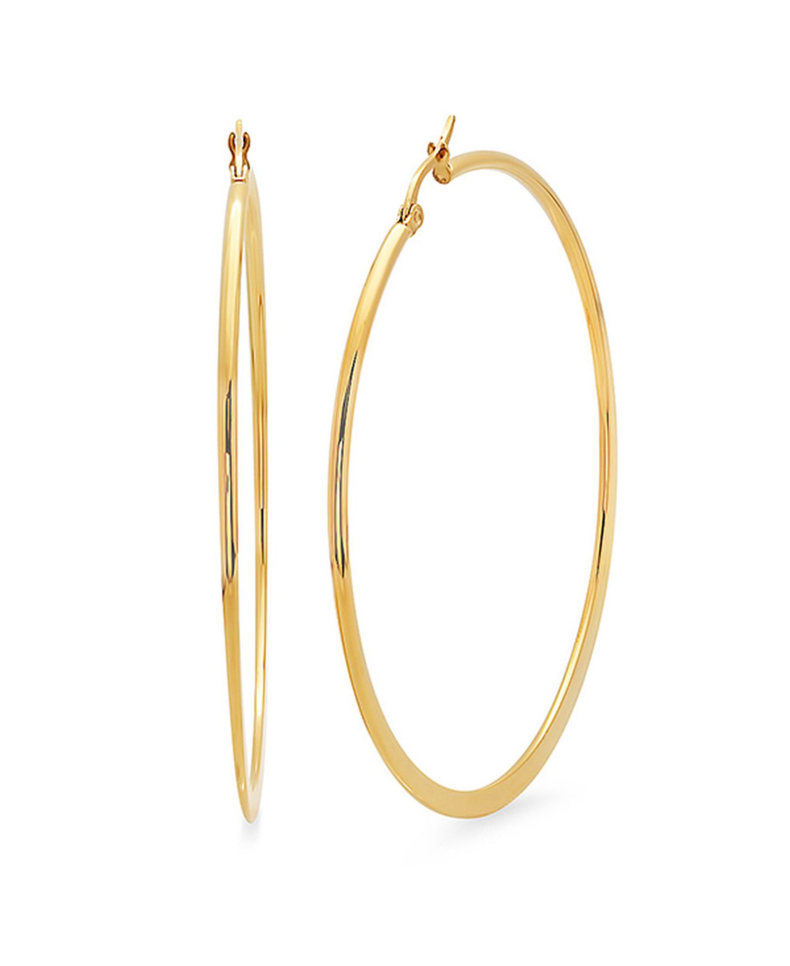 STEELTIME Серьги-кольца из нержавеющей стали с позолотой 18K