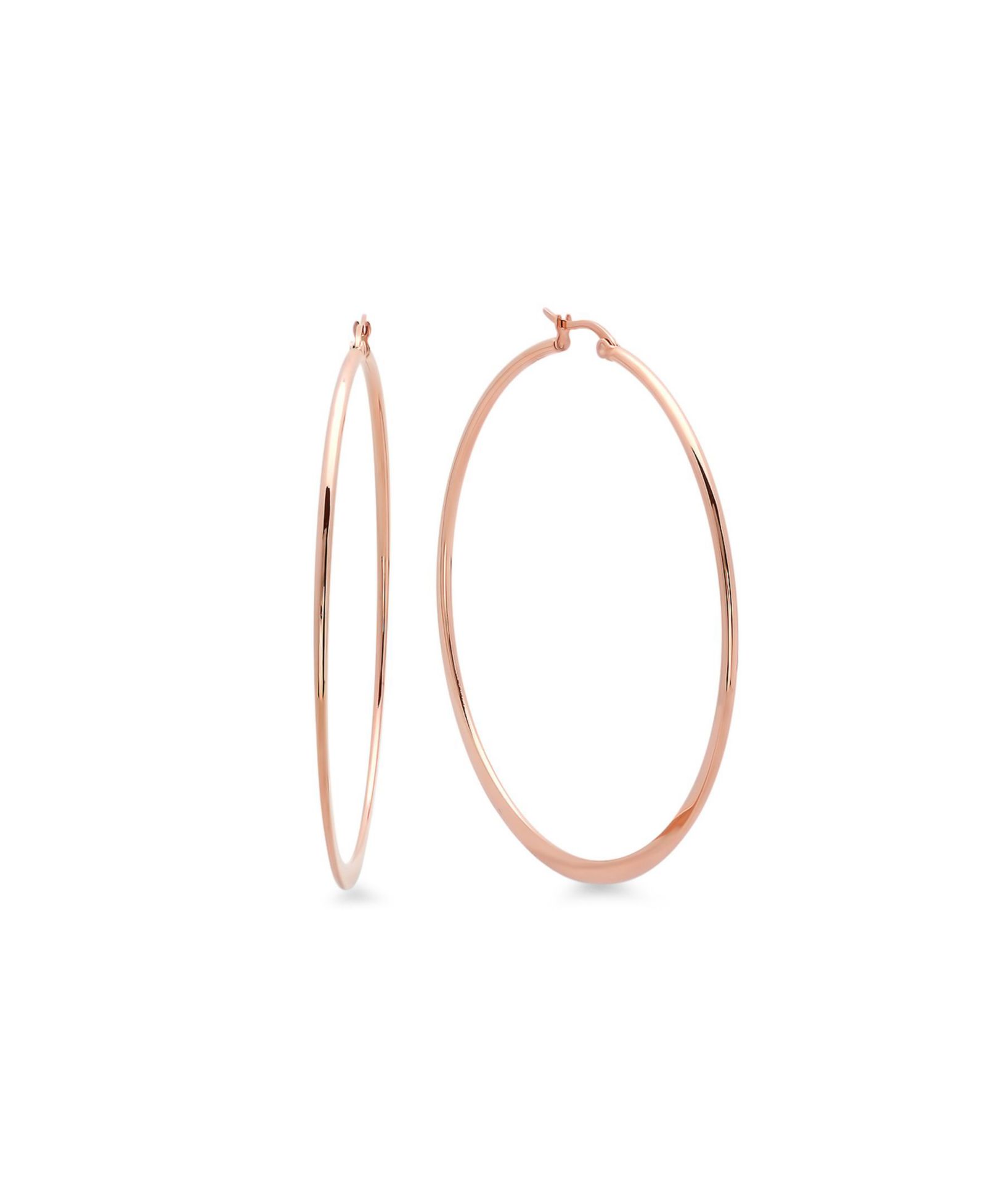 Серьги-кольца STEELTIME 18K Rose Gold Plated Stainless Steel