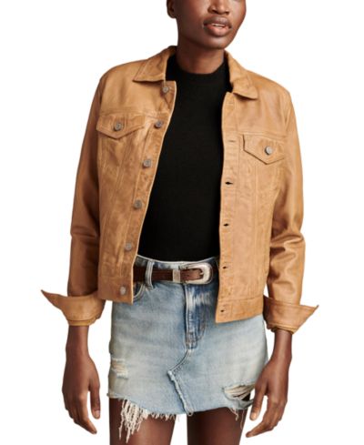 Lucky Brand Leather Trucker Jacket