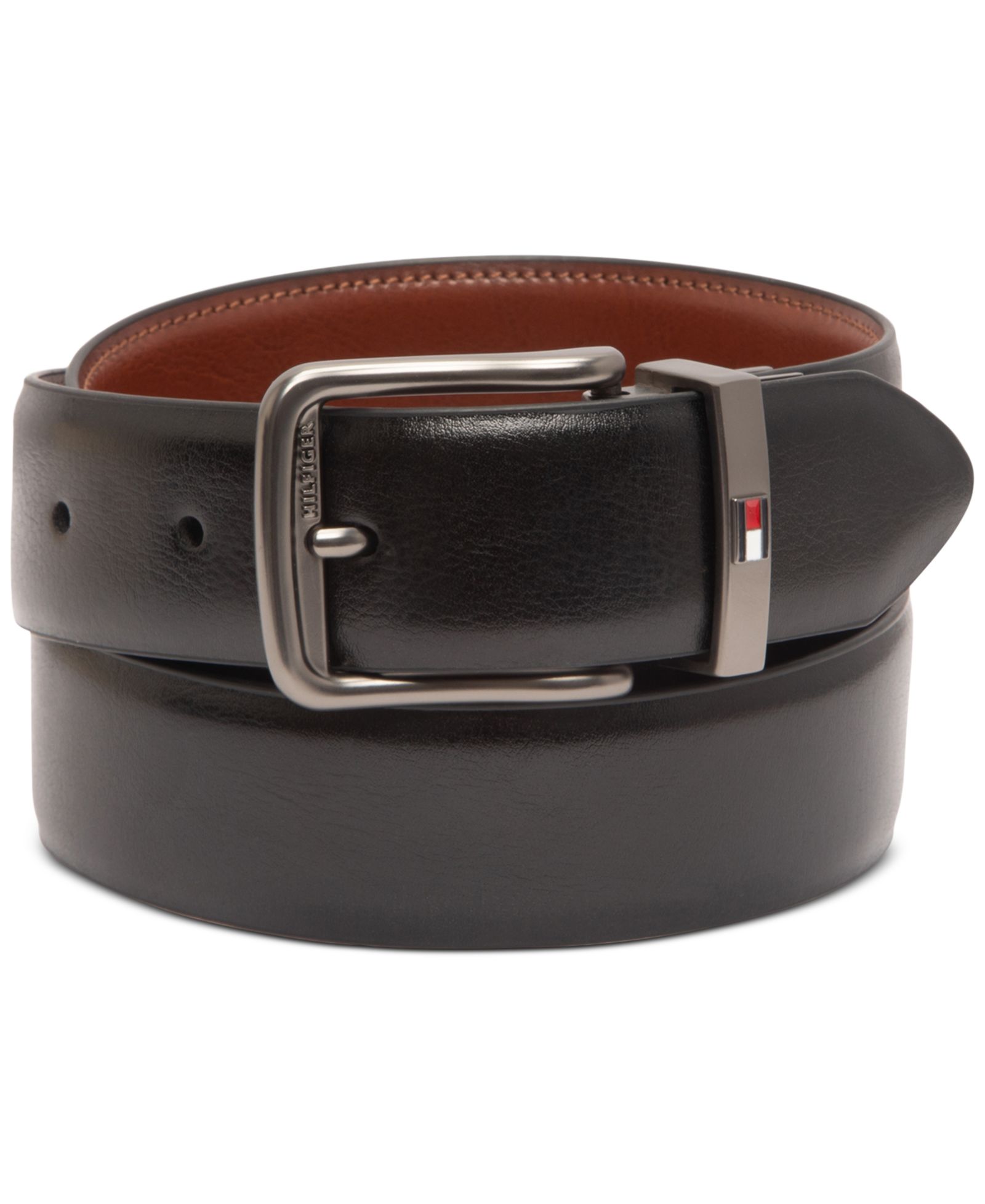 35MM Tommy Hilfiger Men's Reversible Harness Buckle Stretch Belt