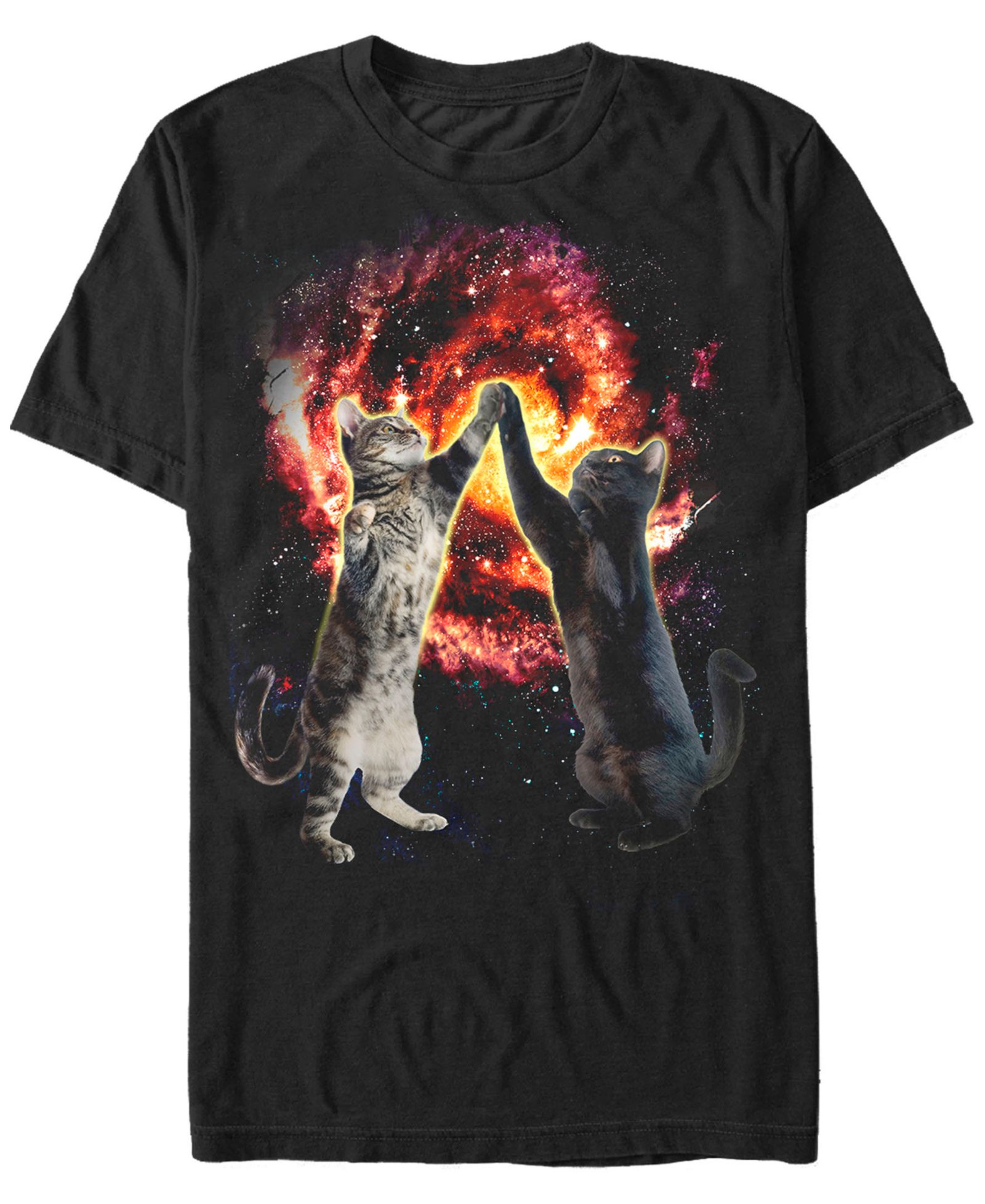Fifth Sun Men's Cat Bang Short Sleeve Crew T-shirt