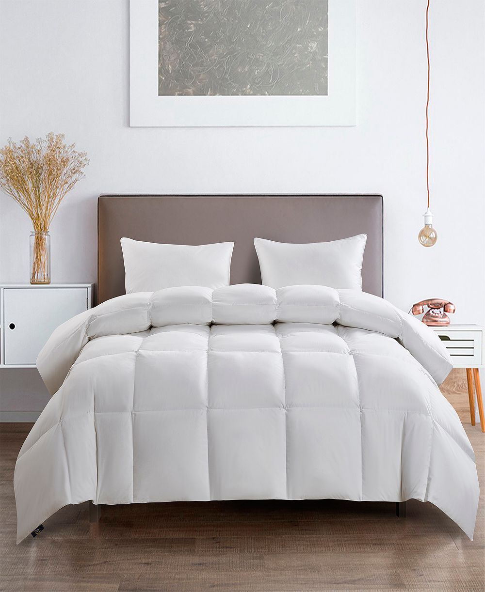 Serta White Goose Feather & Down Fiber Extra Warmth Comforter, Full/Queen