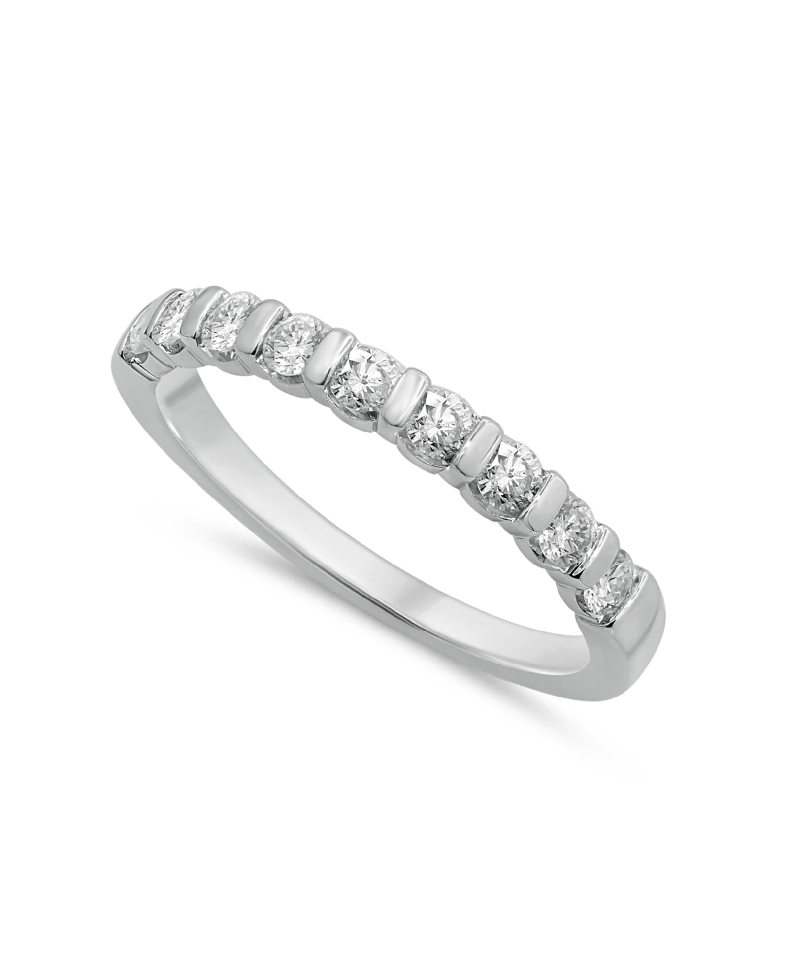 Кольцо Diamond Bar Band 1/2 ct. t.w. в 14k White Gold