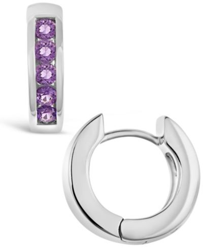 Серьги-кольцо с голубым топазом и стерлинговым серебром Macy's