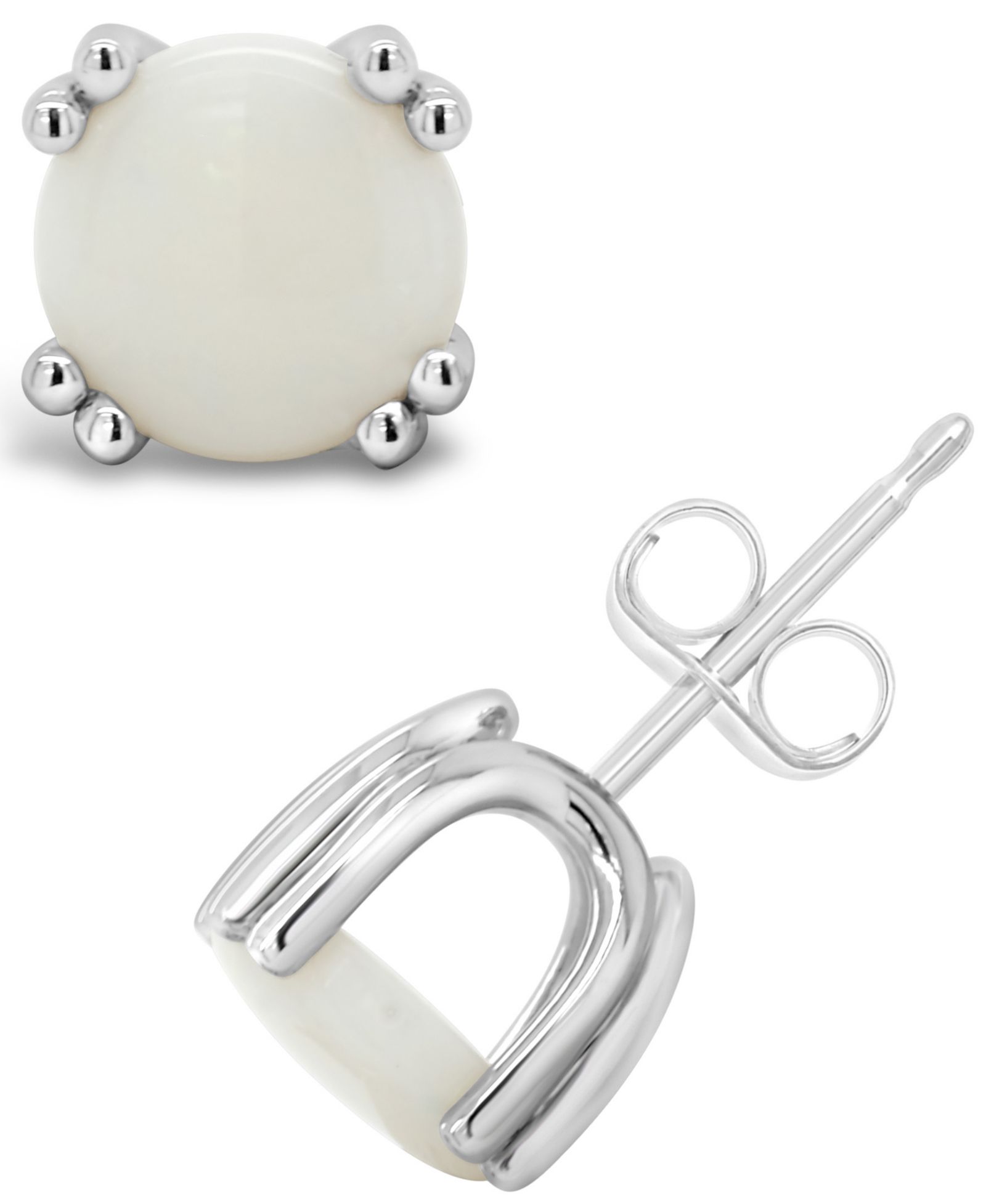 Серьги-гвоздики из стерлингового серебра Opal (1-5/8 ct. t.w.)