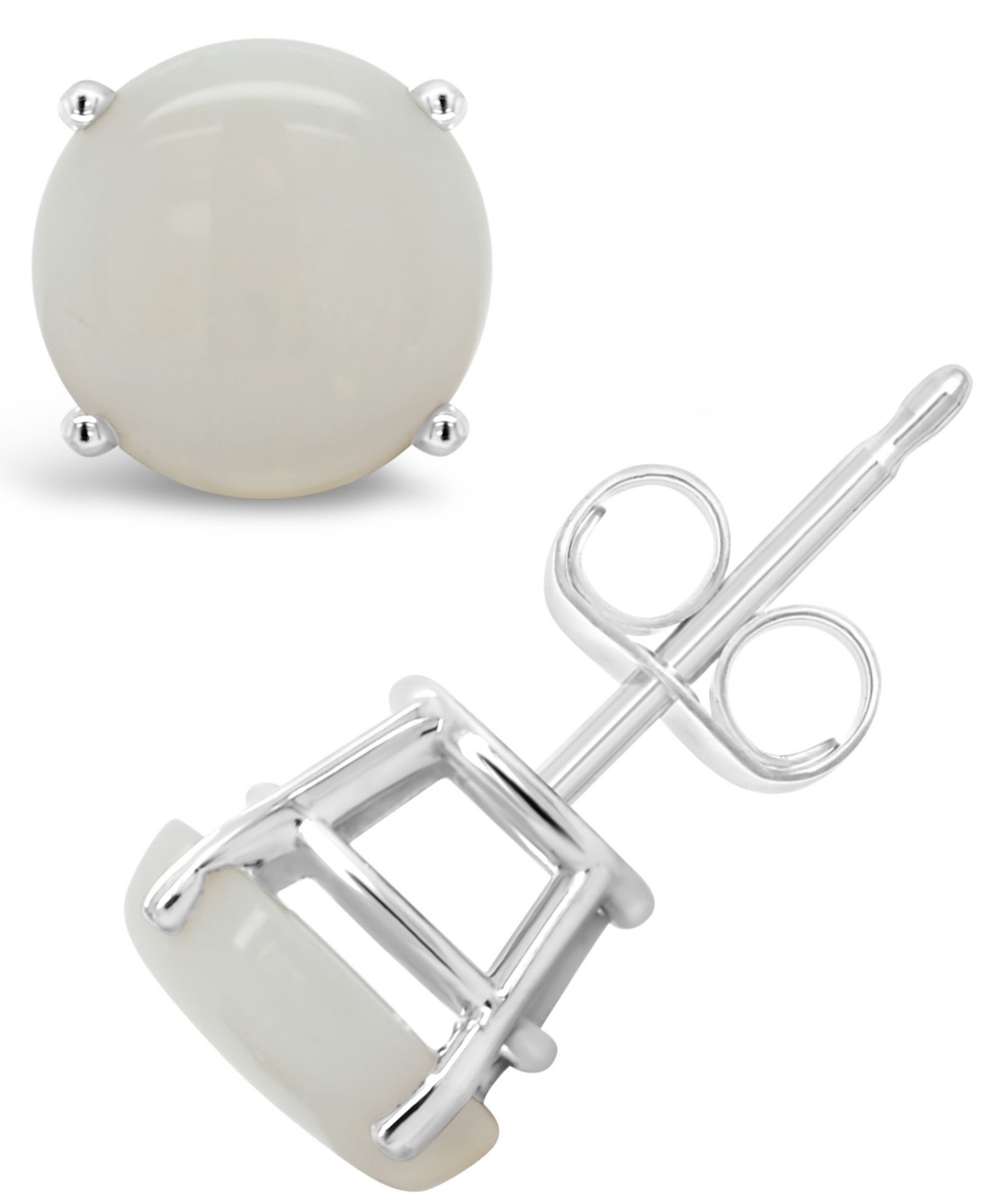 Macy's серьги-гвоздики Opal (1-5/8 ct. t.w.) Stud Earrings в Sterling Silver