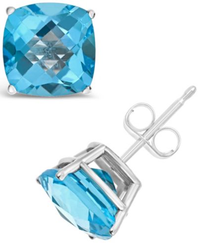 Серьги-гвоздики Swiss Blue Topaz (4-3/8 ct. t.w.) из стерлингового серебра