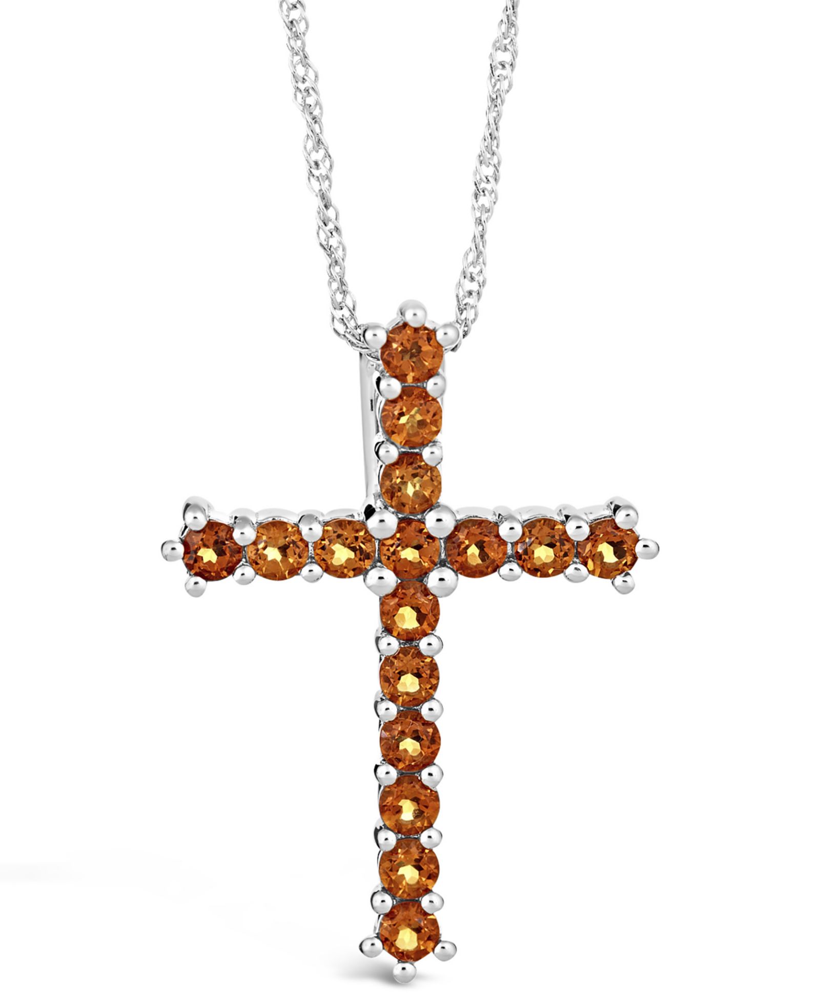 Подвеска Gemstone Cross из стерлингового серебра