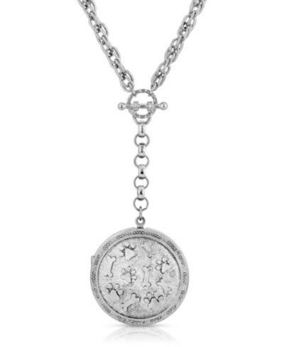 2028 кулон Y с отпечатком лапы Silver Tone
