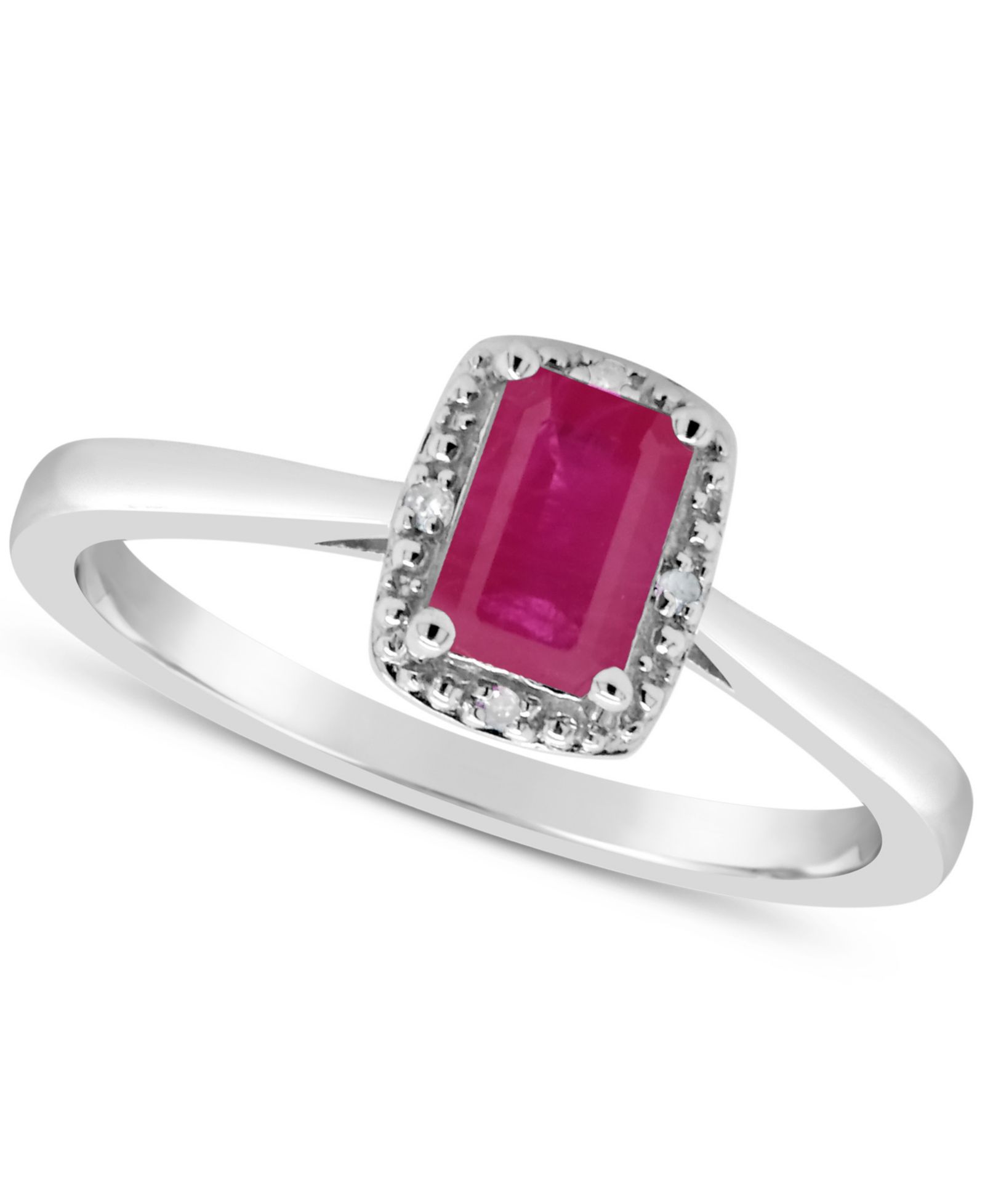 Sapphire (5/8 ct. t.w.) и Diamond Accent Ring в Sterling Silver
