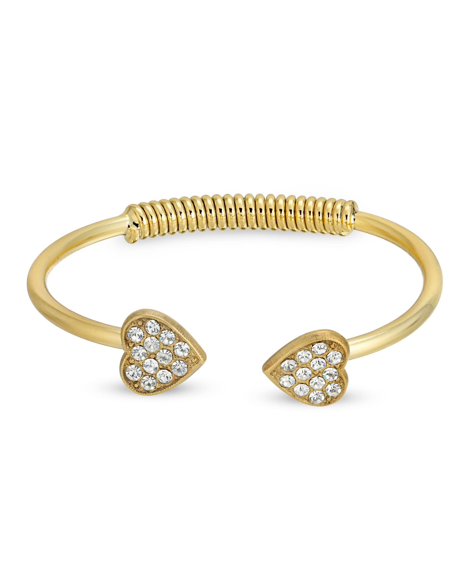 Браслет 2028 14K Gold-Dipped Pave Crystal Heart