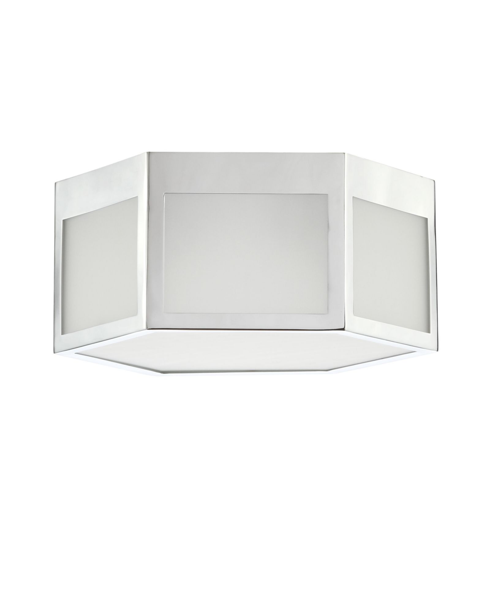 Потолочный светильник Minimo, 13", шестиугольник, матовое стекло, LED