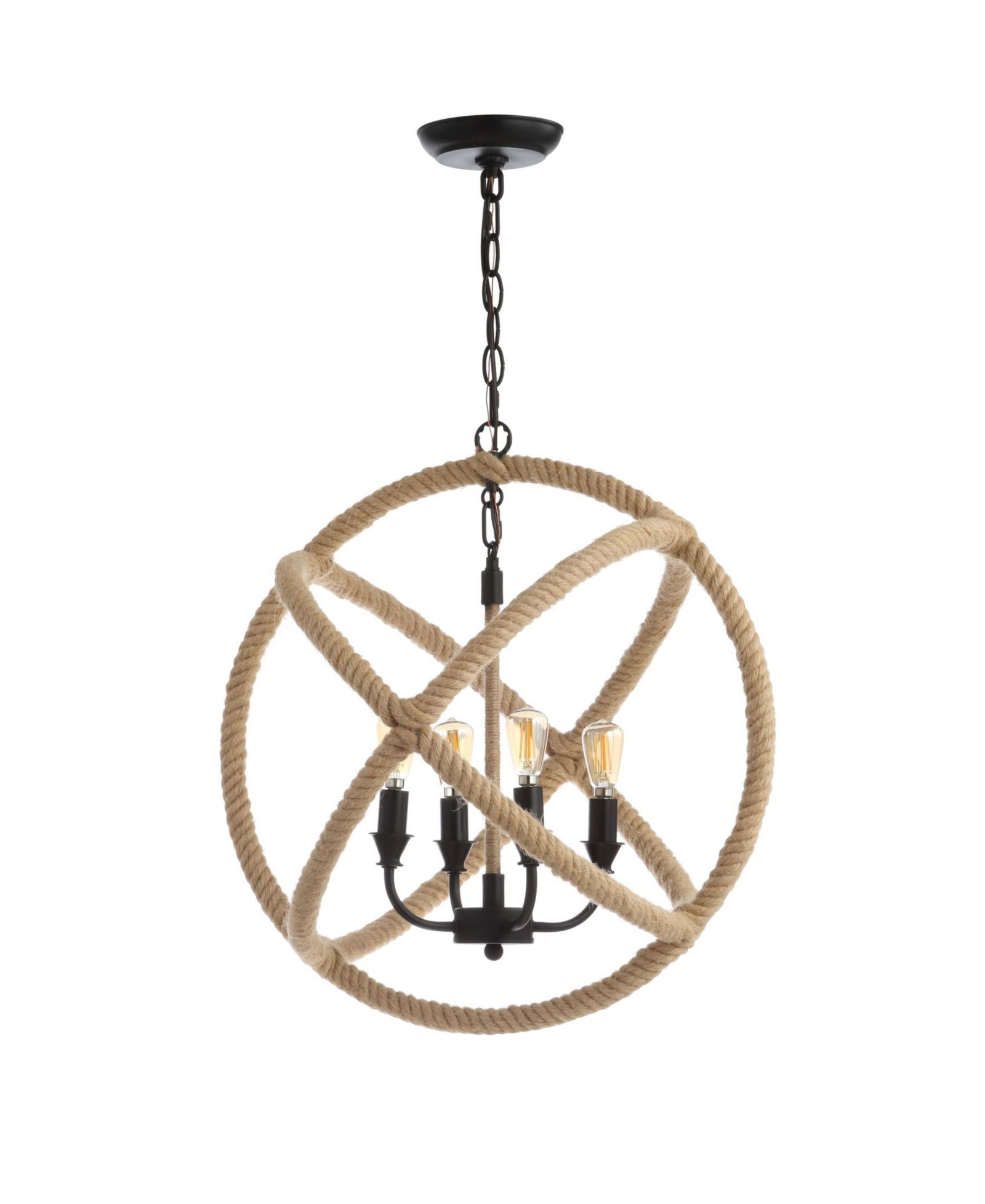 Люстра Soka 4-Light 20" Adjustable Globe, Rope LED