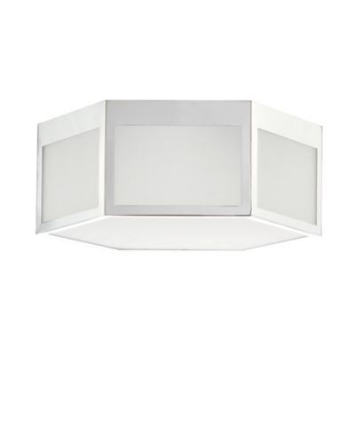 Современный потолочный светильник Moderno из матового стекла, LED, гексагон, 15.75"