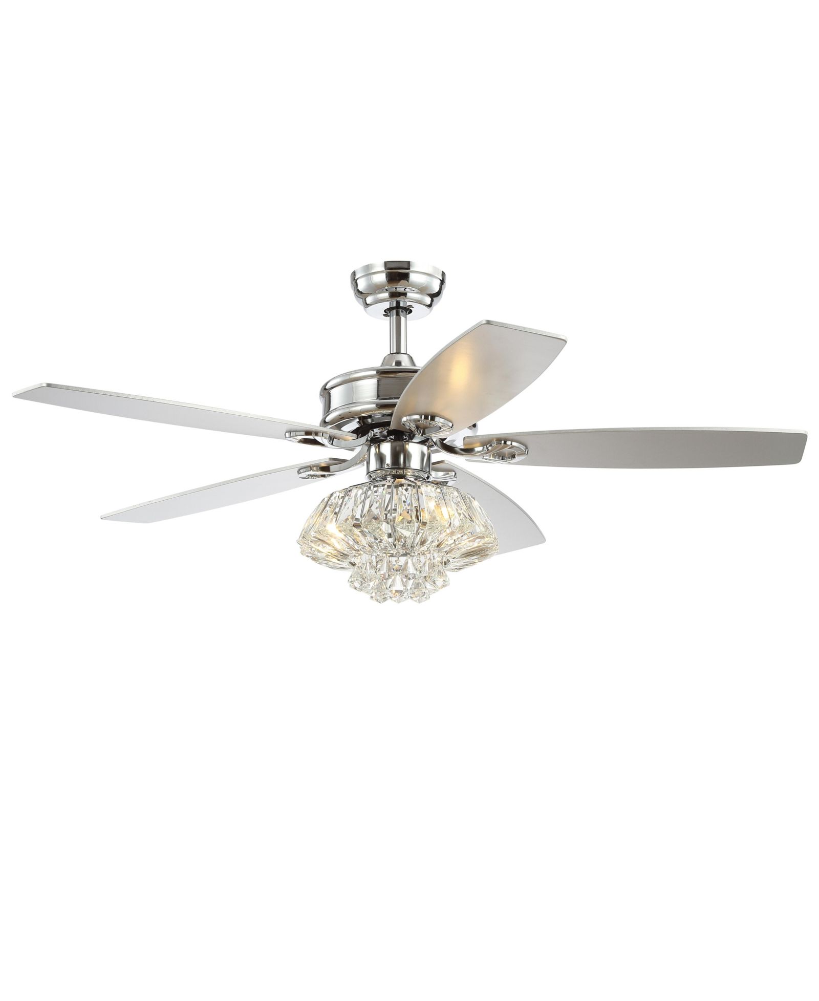 Потолочный вентилятор Kate 48" 3-Light Glam Crystal Drum LED с пультом управления