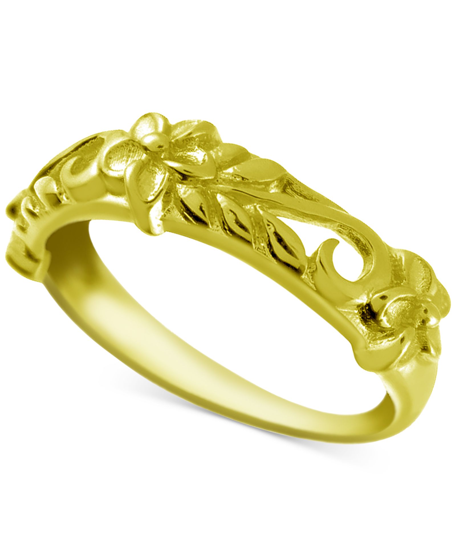 Kona Bay Decorative Floral Band in Gold-Plate