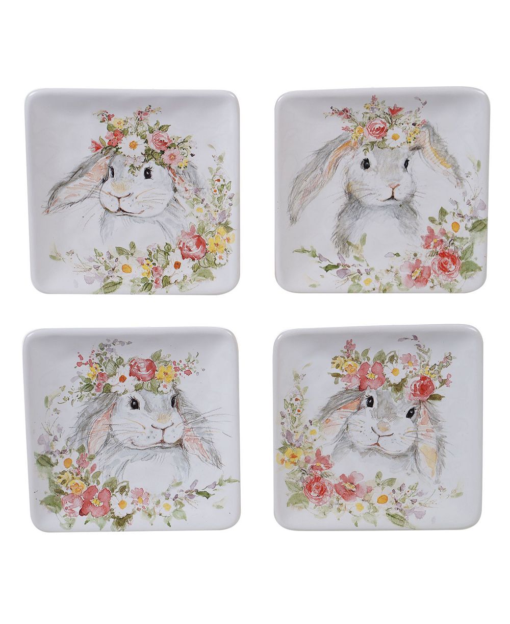 Certified International Набор тарелок Sweet Bunny Canape, 4 шт.