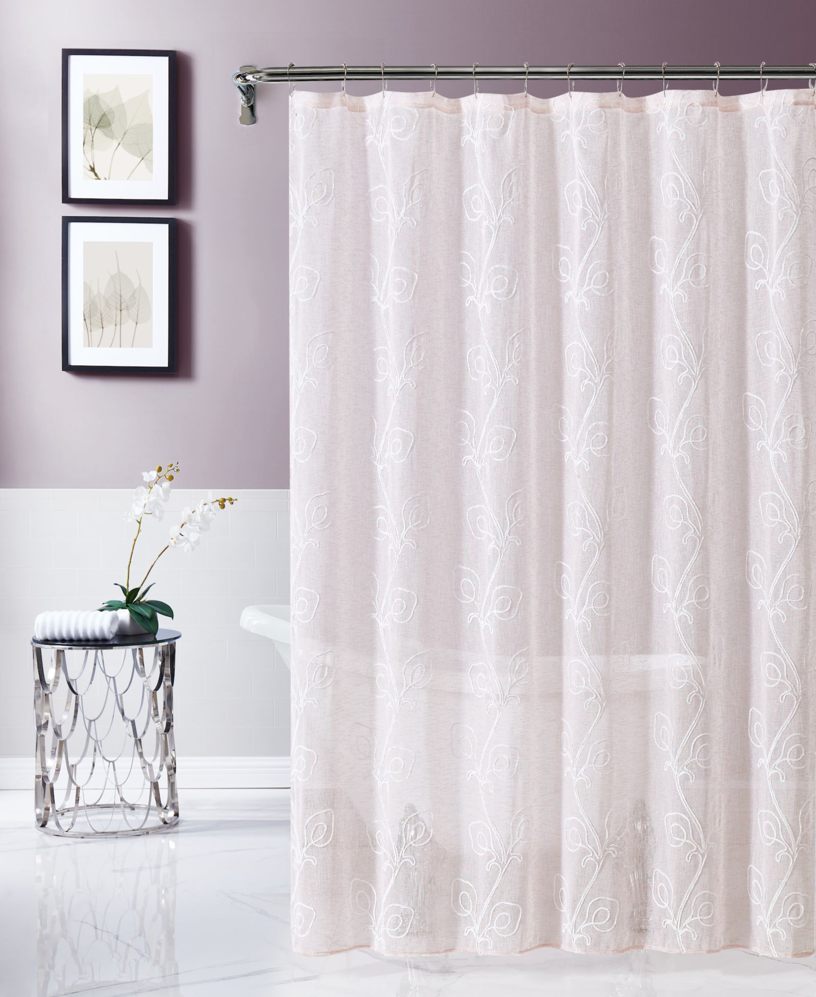 Штора для душа Dainty Home Stella Chenille, 70" x 72"