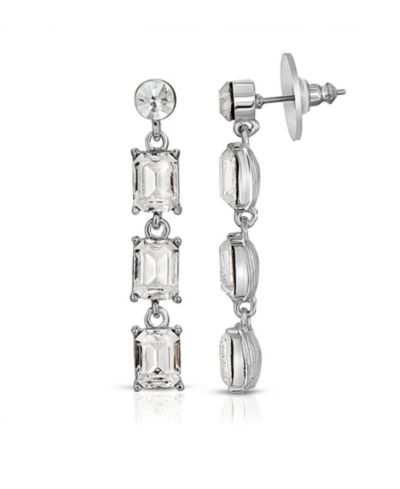 2024 Серьги-подвески Silver-Tone с кристаллами