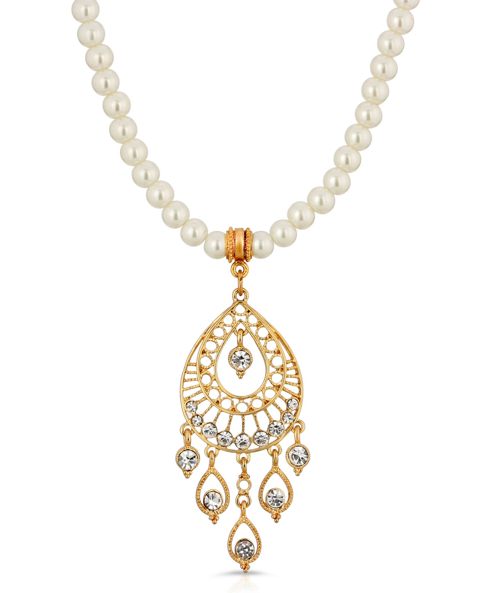 Ожерелье 2028 Gold Tone Crystal Filigree