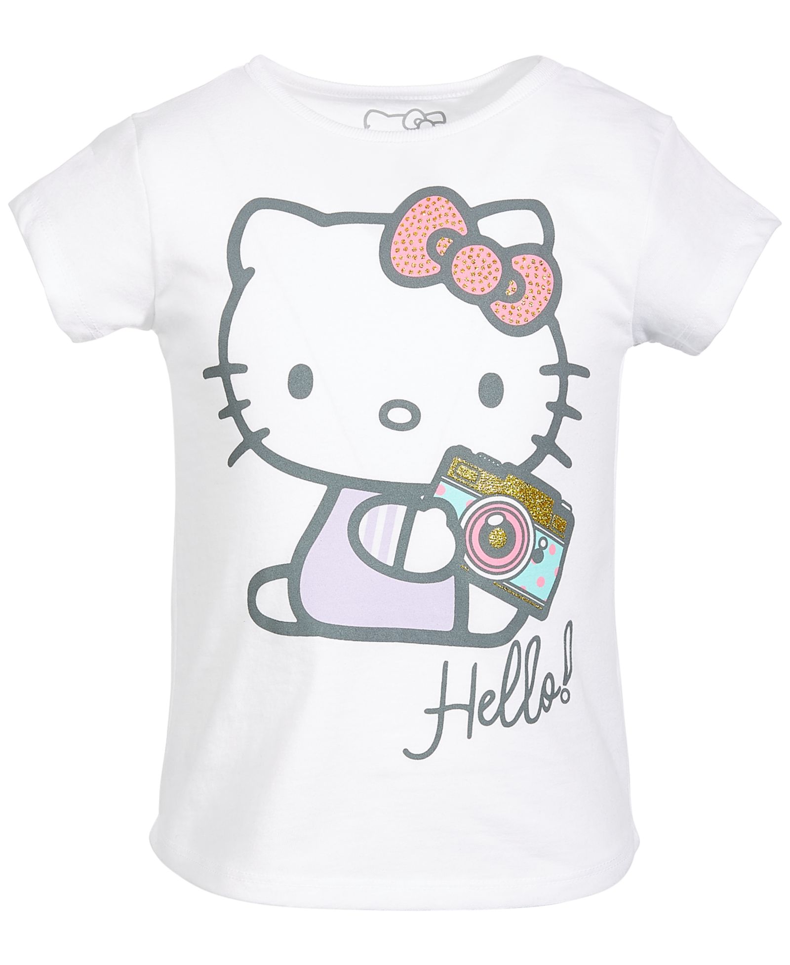 Hello Kitty Girls' 4-6X Hello Kitty Camera Short-Sleeve T-Shirt