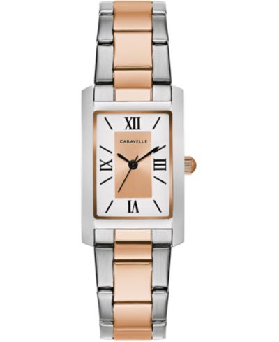 Женские часы Caravelle Two-Tone Stainless Steel 21x33mm