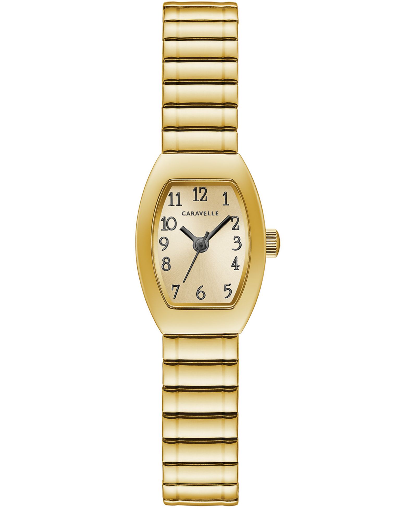 Caravelle Женские золотистые часы-браслет с расширяющимся ремешком 18x25mm