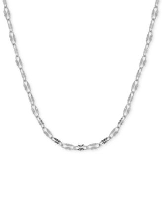 And Now This Mirror Link 18" Chain Necklace in Silver-Plate or Gold Plate